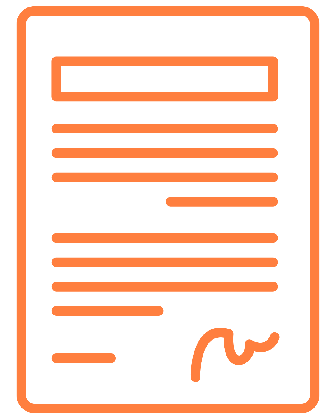 Orange letter icon